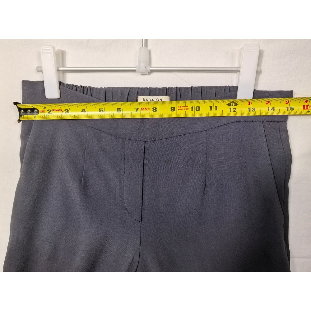 Babaton Conan Gray Elastic Waist Cropped‎ Trousers 6 Officecore Quiet Luxury - Picture 3 of 9